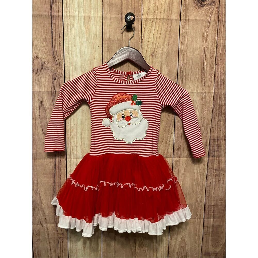 Emily Rose size 5 toddler girl Santa Christmas holiday dress red white tutu